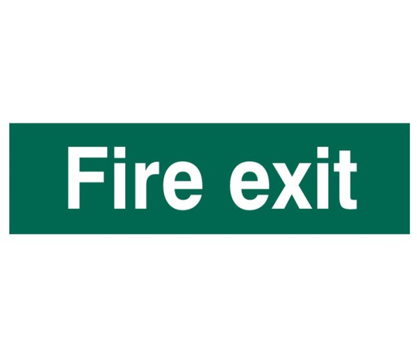 Fire Exit Text Only
