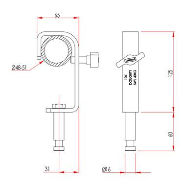 Doughty Baby Pin Hook Clamp Spec - imagen 3