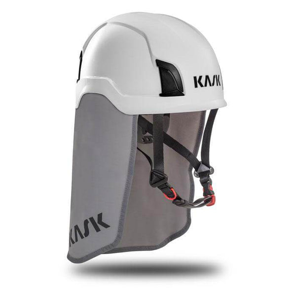 KASK Zenith Helmet Neck shades – Compatible exclusively with Zenith Helmets, the KASK Neck Shade, with UPF 50+, protects an individual’s neck and ears from harmful UV exposure. Shop now for the KASK Neck Shade, available in both grey and orange Hi-Viz. – Now available at MTN Shop UK.