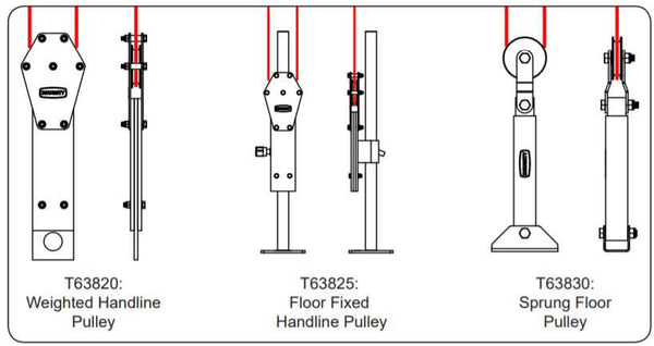 Doughty Sixtrack- Handline Pulleys – The Handline Pulley is a weighted pulley designed to maintain tension on manual hauling lines. The one with Floor Fixing is also available. Fast Delivery. International S/H. – Now available at MTN Shop UK.
