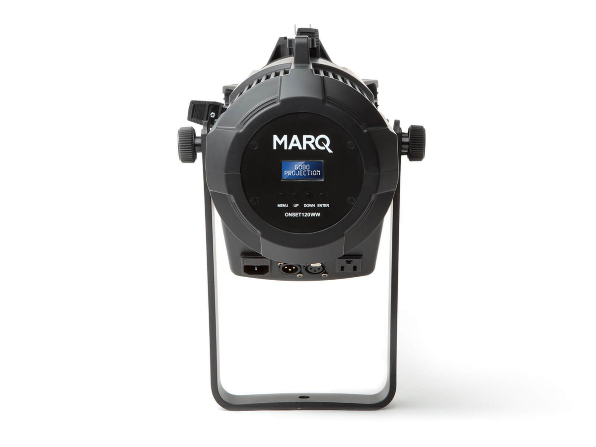 MARQ Framing Spotlight Onset120WW (Profile Headlight) – It projects a vibrant, crisp gobo exactly where you need it, while its framing shutters enable you to precisely shape the beam and direct the light. – Now available at MTN Shop UK. - imagen 3