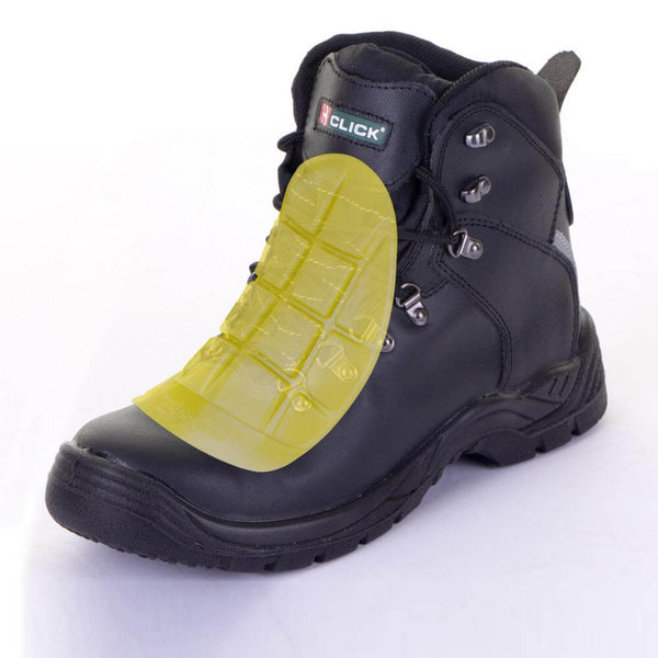 Click Metatarsal Boots – Using Poron XRD technology, these metatarsal boots with a robust design are S3 SRC certified, offering excellent slip resistance and metatarsal impact protection. Upper in water resistant leather. – Now available at MTN Shop UK.
