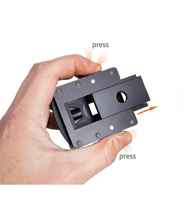 Qwikr - Black Sliding Connector For Clamps illlustration of click buttons - imagen 2