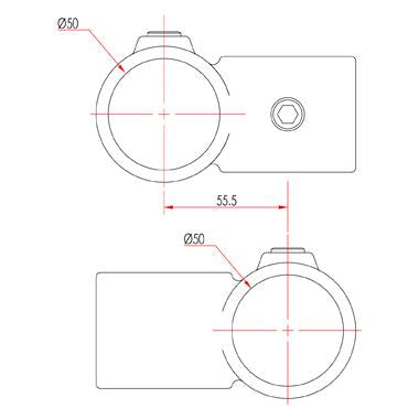 Key Clamp: Doughty 90 Degree Crossover. Supplied by MTN Shop EU - imagen 2