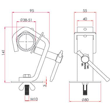 Doughty Heavy-Duty Hook Clamp w/ Protector Plate (Steel)- MTN Shop EU - imagen 2