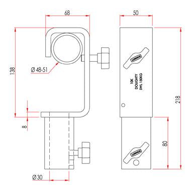 Doughty Hook Clamp(TV Specification)- Fits ⌀48-51mm Tube- MTN Shop EU - imagen 3