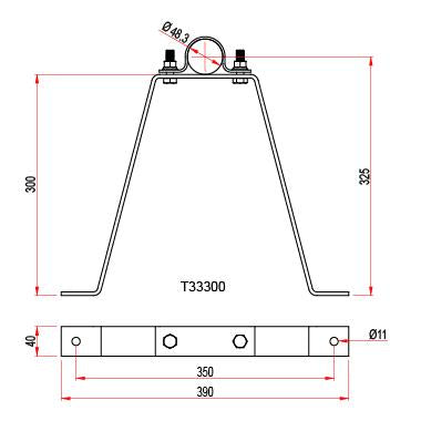 Doughty Pipe to Wall Brackets(Steel) fit ⌀48mm Bar and are offered by MTN Shop EU - imagen 4
