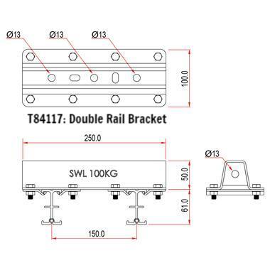 Doughty Studio Rail Suspension Bracket. Supplied by MTN Shop EU - imagen 5