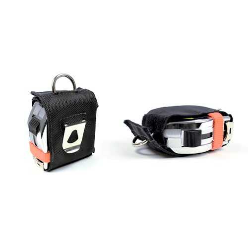 Stronghold Tape Measure Sleeve with D-ring – The stronghold tape measure sleeve fits most brands between 6 and 10.5m and allows your tool to be safely tethered while working at height. – Now available at MTN Shop UK.