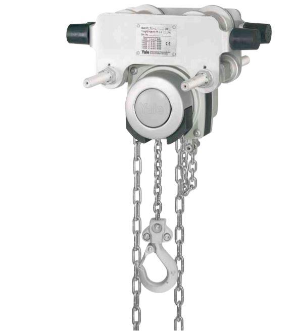 Yalelift 360 Trolley Hoist ITG Stainless Steel 500-4000KG – The combination of the Yalelift 360 Stainless Steel Hoist with a low headroom manual trolley provides even more flexibility in the application of the Yalelift 360. – Now available at MTN Shop UK.