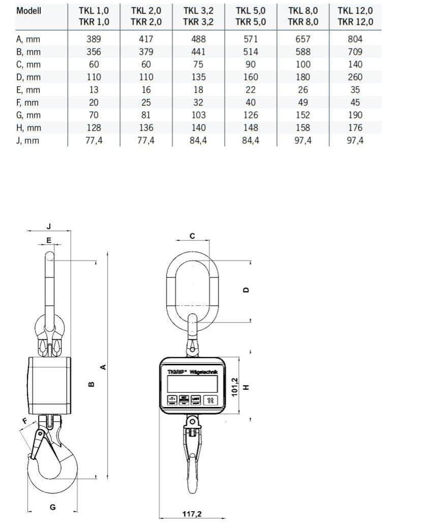 Yale TKR Crane Weigher with Digital Display & Radio Control – The crane weighers TKL and TKR are compact measuring devices for the weighing of loads. – Now available at MTN Shop UK. - imagen 2