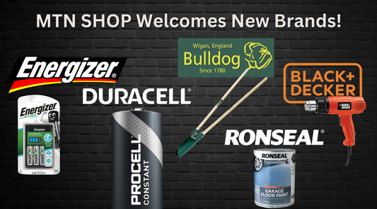 New Brands available at MTN SHOP: Duracell, Energizer, Ronseal, Bulldog, Black + Decker