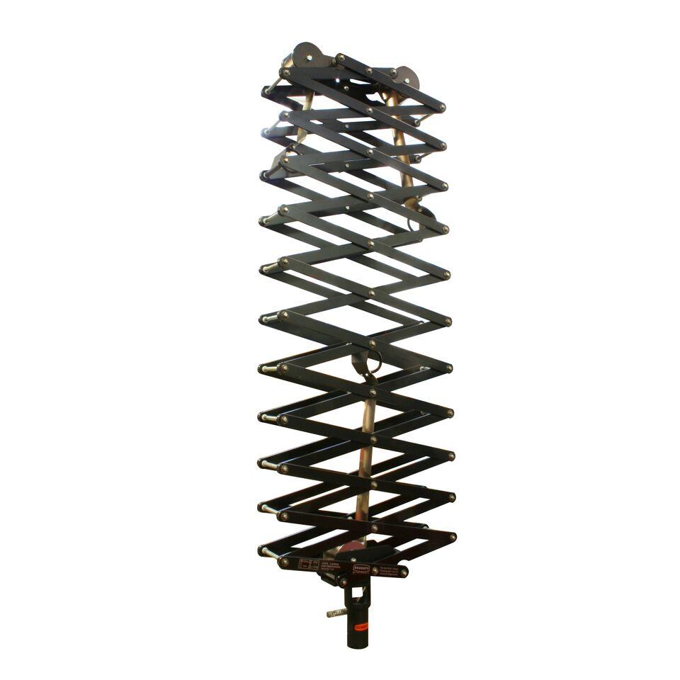 Doughty studio pantograph — spring-balanced scissor mechanism for height adjustment of studio lighting fixtures