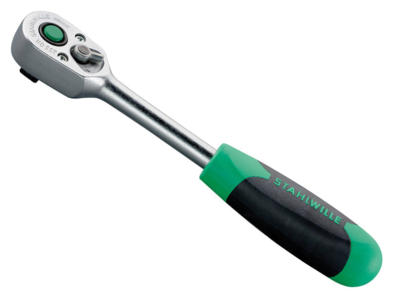 Teng Tools ratchet handle with red and black soft grip and chrome head, MTN Shop UK