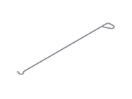 Metal hook on a white background