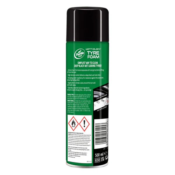Turtle Wax Wet 'n' Black Tyre Foam 500ml – – Now available at MTN Shop UK.