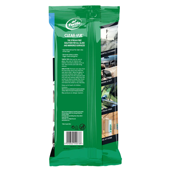 Turtle Wax Clear Vue Glass Cleaner Wipes (Pack of 24) – – Now available at MTN Shop UK.