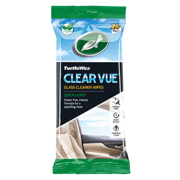 Turtle Wax Clear Vue Glass Cleaner Wipes (Pack of 24) – – Now available at MTN Shop UK.