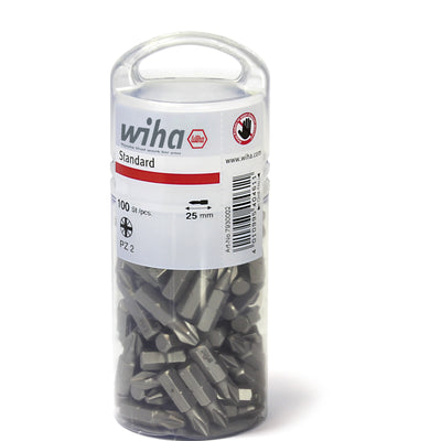 Wiha Standard Pozidriv Bits PZ2 25mm Tub of 100 – – Now available at MTN Shop UK.