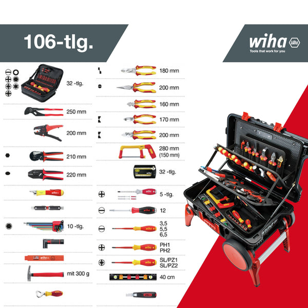 Wiha XXL III electric Tool Case Set, 106 Piece (inc. Case) – – Now available at MTN Shop UK.