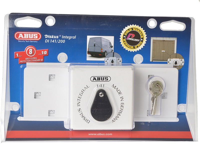 ABUS Mechanical  141/200 Diskus® Integral Van Lock White & 26/70mm Diskus® Padlock - imagen 4