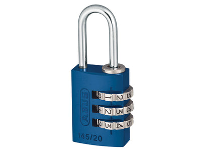 ABUS Mechanical  145/20 20mm Aluminium Combination Padlock Blue 46568