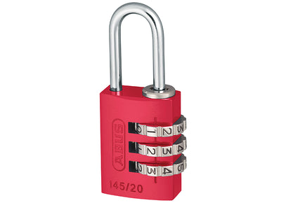ABUS Mechanical  145/20 20mm Aluminium Combination Padlock Red 46569