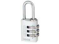 ABUS Mechanical  145/20 20mm Aluminium Combination Padlock Silver 46574