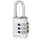 ABUS Mechanical  145/20 20mm Aluminium Combination Padlock Silver 46574