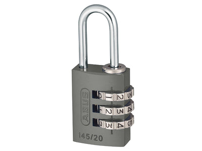 ABUS Mechanical  145/20 20mm Aluminium Combination Padlock Titanium 46576