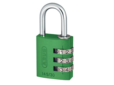 ABUS Mechanical  145/30 30mm Aluminium Combination Padlock Green 46580