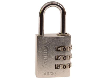 ABUS Mechanical  145/30 30mm Aluminium Combination Padlock Silver 46583