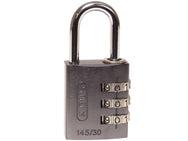 ABUS Mechanical  145/30 30mm Aluminium Combination Padlock Titanium 46585
