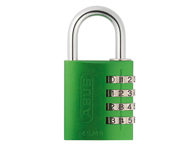 ABUS Mechanical  145/40 40mm Aluminium Combination Padlock Green 49531