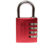 ABUS Mechanical  145/40 40mm Aluminium Combination Padlock Red 48829