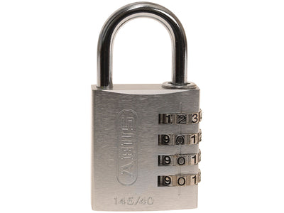 ABUS Mechanical  145/40 40mm Aluminium Combination Padlock Silver 49543