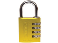 ABUS Mechanical  145/40 40mm Aluminium Combination Padlock Yellow 49535