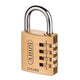ABUS Mechanical  165/40 40mm Solid Brass Body Combination Padlock (4-Digit) Carded