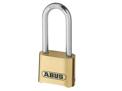 ABUS Mechanical  180IB/50HB63 50mm Brass Body Combination Padlock Long Shackle (4-Digit) Carded