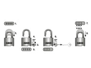 ABUS Mechanical  190/60 60mm Heavy-Duty Combination Padlock Closed Shackle (4-Digit) Carded - imagen 2