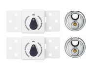 ABUS Mechanical 141/200 Diskus® Integral Van Lock White & 26/70mm Diskus® Padlock Twin Pack – – Now available at MTN Shop UK.