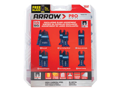 Arrow Oscillating Multi-Tool Blade Assortment Set, 10 Piece – – Now available at MTN Shop UK.