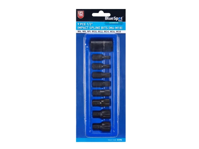 BlueSpot Tools 1/2in Impact Spline Bit Set, 9 Piece – – Now available at MTN Shop UK. - imagen 3