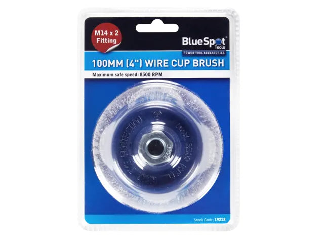 BlueSpot Tools Steel Wire Cup Brush 100mm M14 X 2 – – Now available at MTN Shop UK. - imagen 2