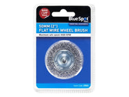 BlueSpot Tools Flat Steel Wire Wheel Brush 50mm x 6mm Arbor – – Now available at MTN Shop UK. - imagen 2