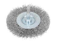 BlueSpot Tools Flat Steel Wire Wheel Brush 75mm x 6mm Arbor – – Now available at MTN Shop UK.