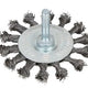 BlueSpot Tools Flat Twist Knot Wire Wheel 75mm