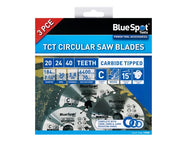 BlueSpot Tools 184mm Circular Saw Blade Set, 3 Piece – – Now available at MTN Shop UK.