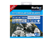 BlueSpot Tools 210mm Circular Saw Blade Set, 3 Piece – – Now available at MTN Shop UK. - imagen 2