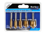 BlueSpot Tools HSS Titanium Countersink Bit Set, 5 Piece – – Now available at MTN Shop UK. - imagen 2